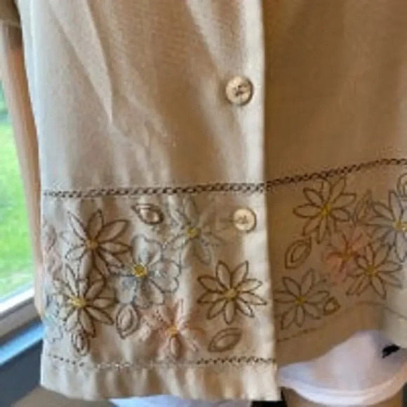 VTG Y2K Alfred Dunner Floral Embroidery Button Up Shirt Women Plus Size 16 - Picture 6 of 6